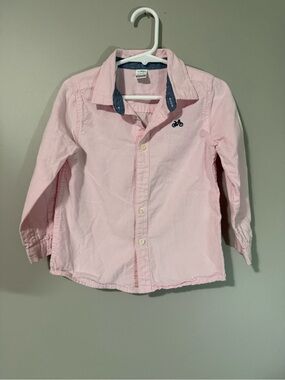 LC Waikiki Pink Button Down Shirt Size 24 Months Like New